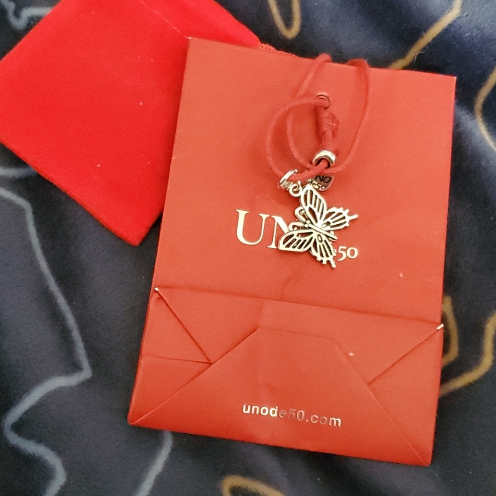 Uno de 50 adj 925 red rope bracelet